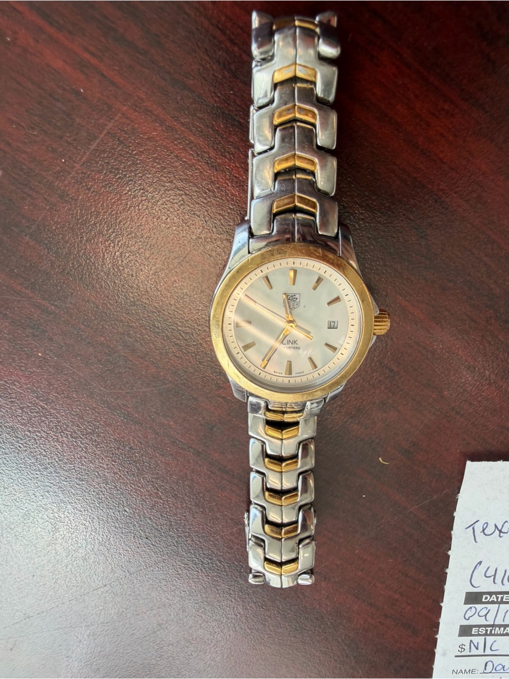 Tag Heuer Two-Tone Gold and Silver Women's Link Bracelet Watch